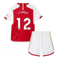 Arsenal Jurrien Timber #12 Heimtrikotsatz Kinder 2023-24 Kurzarm (+ Kurze Hosen)